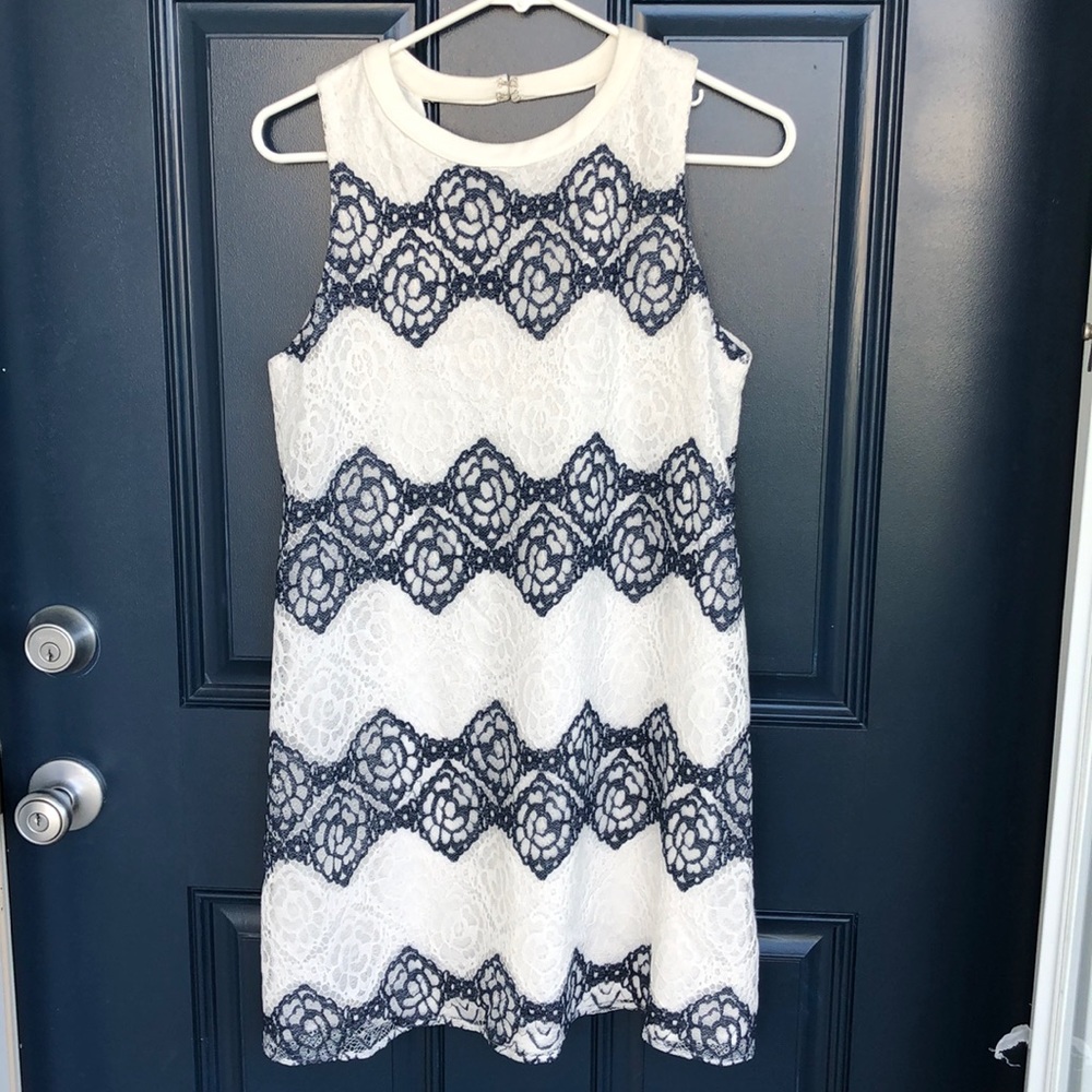 Navy and White Lace Boutique dress